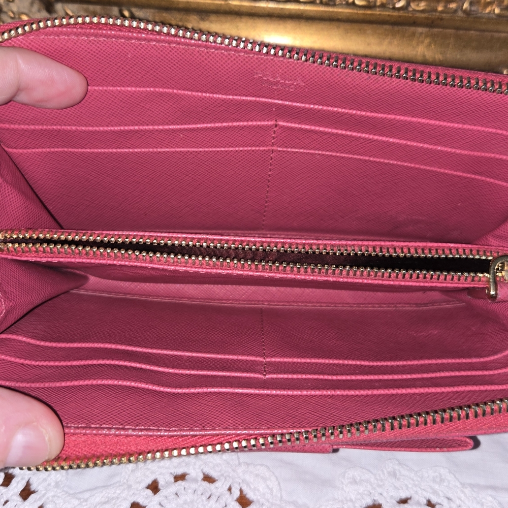 Prada Vibrant Pink Leather Wallet - Picture 3 of 4